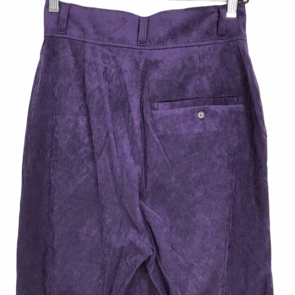 J Brand Purple Twilight Mavis Paper Bag Corduroy Trouser Pants SIZE 26 NEW